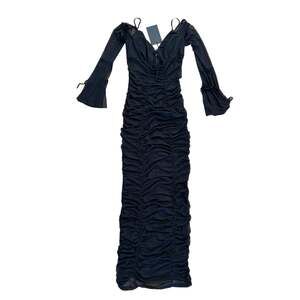 Jagger & Stone - Bellatrix Ruched Maxi Dress in Black